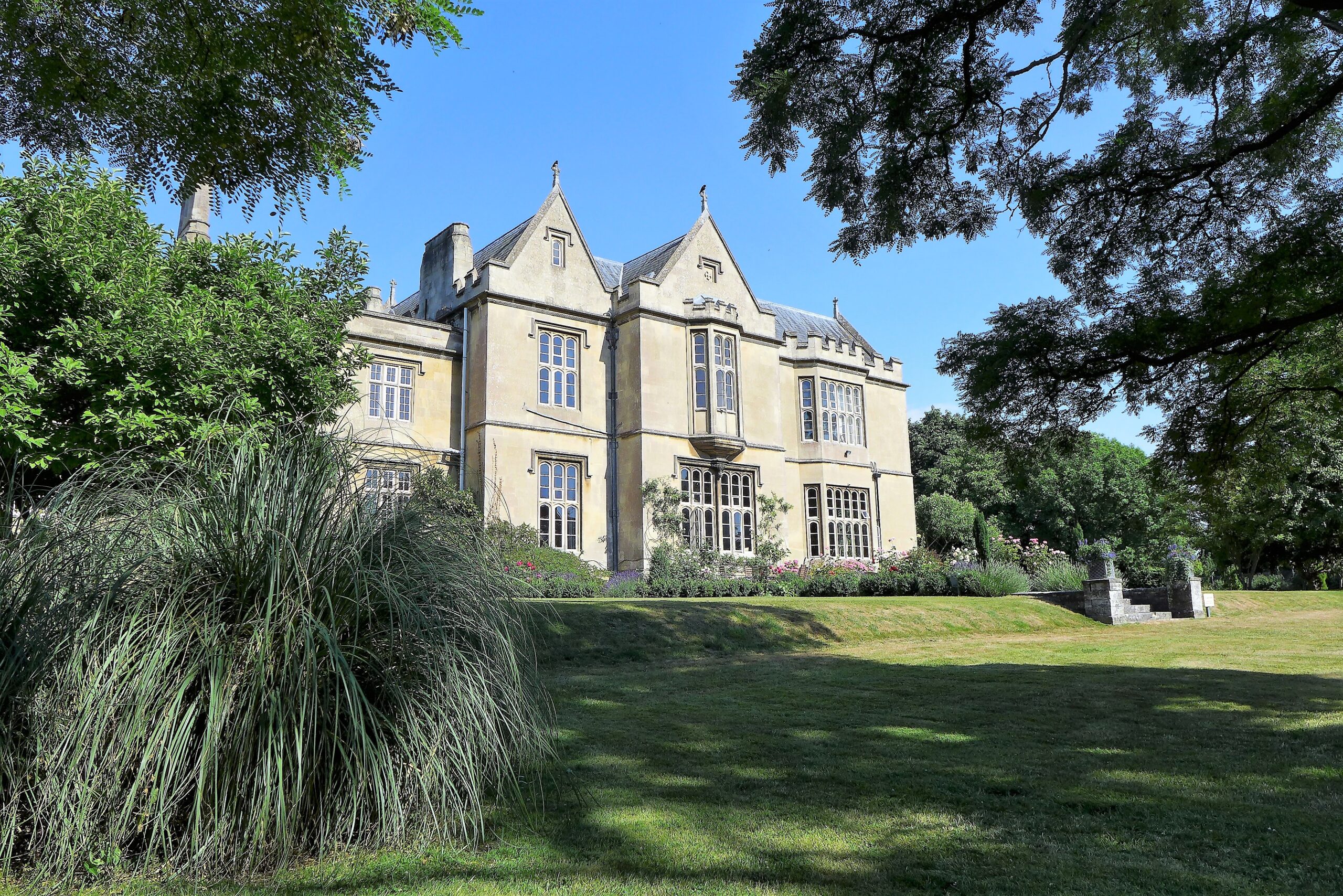 Abbey House seen from the landscaped gardens